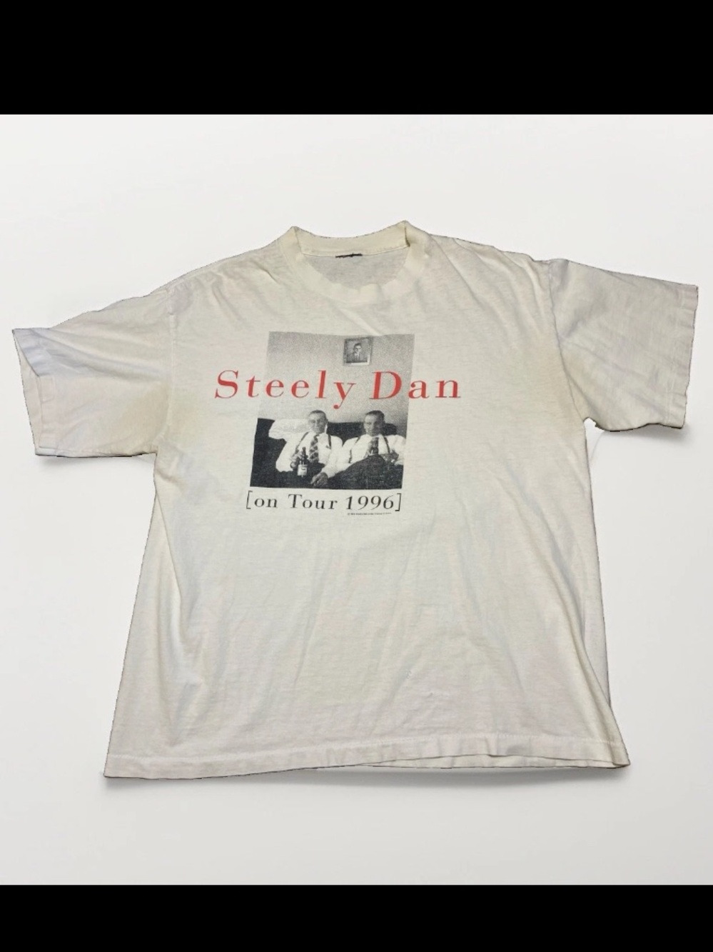 Vintage Steely Dan Tour 1996 Black & White Photo Giant Concert Tee Men's XL
